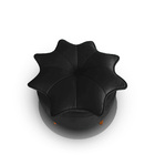 Puff Redondo Pétala Para Sala E Quarto Palito Mel Veludo Pret