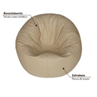 Puff Redondo Pop - Marfim