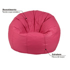 Puff Redondo Pop - Rosa