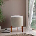 Puff Redondo Roma  Pinhao/bege