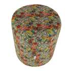 Puff Redondo Round Suede Boom Colorido