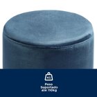 Puff Redondo Sala De Estar Duo Azul