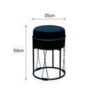 Puff Redondo Sala Estar Quarto Escritorio Salão - Preto