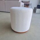 Puff Redondo Saturno Bouclé Off White