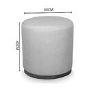 Puff Redondo Saturno Bouclé Off White