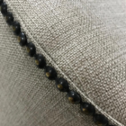 Puff Redondo Tachas Não É Segredo Linho Palha Rodinha 40x45 N