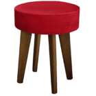 Puff Redondo Vermelho Penteadeira