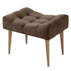 Puff Requinte Capitone Suede Marrom