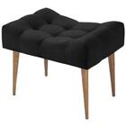 Puff Requinte Capitone Suede Preto