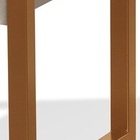 Puff Retangular 59cm Decoração Sala Recepção Reforçado Areia/