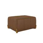 Puff Retangular Beirute Couro Conhaque 80 Cm