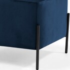 Puff Retangular Decorativo Status 60x45 D02 Pés De Aço Veludo