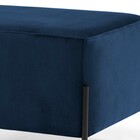 Puff Retangular Decorativo Status 60x45 D02 Pés De Aço Veludo