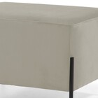 Puff Retangular Decorativo Status 60x45 D02 Pés De Aço Veludo