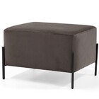 Puff Retangular Decorativo Status 60x45 D02 Pés De Aço Veludo