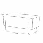Puff Retangular Decorativo Status 90x45 D02 Pés De Aço Veludo