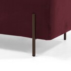 Puff Retangular Decorativo Status 90x45 D02 Pés De Aço Veludo