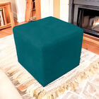 Puff Retangular Elo Para Sala E Quarto Suede - Jylcrom - Azul