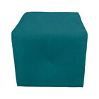 Puff Retangular Elo Para Sala E Quarto Suede - Jylcrom - Azul