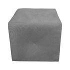 Puff Retangular Elo Para Sala E Quarto Suede - Jylcrom - Cinza