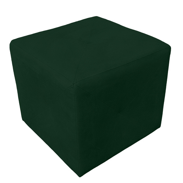 Puff Retangular Elo Para Sala E Quarto Suede Verde - Jylcrom