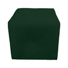 Puff Retangular Elo Para Sala E Quarto Suede Verde - Jylcrom