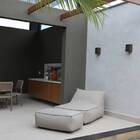 Puff Retangular Flow Bege 36x90cm Wupa Brasil