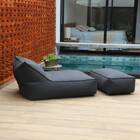 Puff Retangular Flow Cinza 36x90cm Wupa Brasil