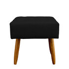 Puff Retangular New Para Sala E Quarto Suede - Jylcrom - Preto