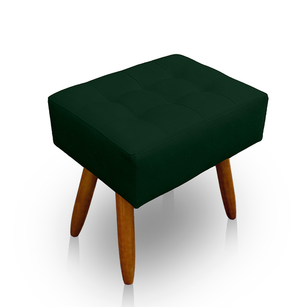 Puff Retangular New Para Sala E Quarto Suede Verde - Jylcrom