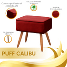 Puff Retangular Pés Palito Sala E Quarto Calibu Veludo - Vs D