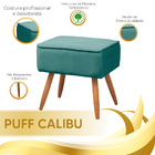 Puff Retangular Pés Palito Sala E Quarto Calibu Veludo - Vs D