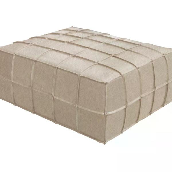 Puff Retangular Senepol 0400 Couro Legitimo Toro Bianco