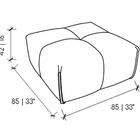 Puff Retangular Senepol 0405 Couro Legitimo Toro Bianco