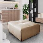 Puff Retangular Senepol 0405 Couro Legitimo Toro Bianco