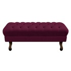 Puff Retrô 120 Cm Luis Xv Suede Bordô - Amarena Móveis