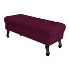 Puff Retrô 120 Cm Luis Xv Suede Bordô - Amarena Móveis