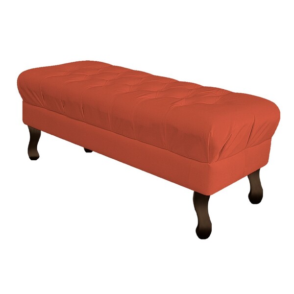 Puff Retrô 120 Cm Luis Xv Suede Terracota - Amarena Móveis