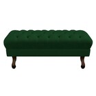 Puff Retrô 120 Cm Luis Xv Suede Verde - Amarena Móveis