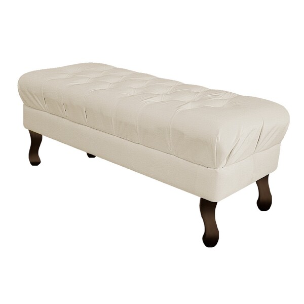 Puff Retrô 140 Cm Luis Xv Corano Bege - Amarena Móveis