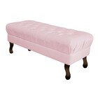 Puff Retrô 140 Cm Luis Xv Corano Rosa Bebê - Amarena Móveis