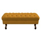 Puff Retrô 140 Cm Luis Xv Suede Mostarda - Amarena Móveis