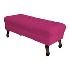 Puff Retrô 140 Cm Luis Xv Suede Pink - Amarena Móveis