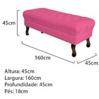 Puff Retrô 160 Cm Luis Xv Corano Pink - Amarena Móveis