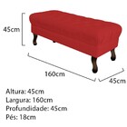 Puff Retrô 160 Cm Luis Xv Corano Vermelho - Amarena Móveis