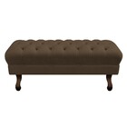 Puff Retrô 160 Cm Luis Xv Suede Marrom - Amarena Móveis