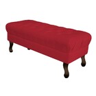 Puff Retrô 160 Cm Luis Xv Suede Vermelho - Amarena Móveis