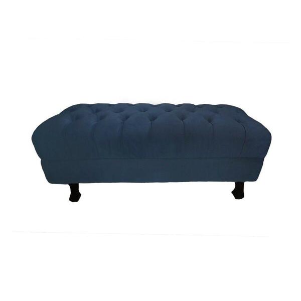 Puff Retro 1mt Suede Azul Royal - Dominic Decor