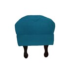 Puff Retro 1mt Suede Azul Turquesa - Dominic Decor