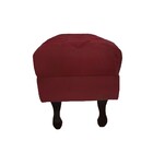 Puff Retro 1mt Suede Vermelho - Dominic Decor